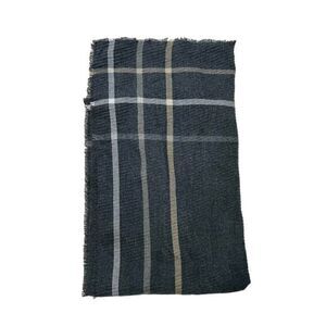 ISA & STEF Gray Plaid Scarf Shawl